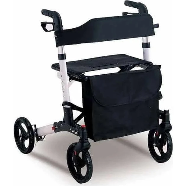Dr. Happy Rollator JL9181H: Faltbarer Aluminium-Rollwagen mit Einkaufstasche