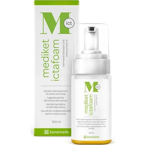 Benemedo Mediket Ictafoam Reinigungsschaum für Körper & Kopfhaut, 100 ml