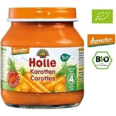 Holle Bio-Karottenpüree, +4 Monate, 125 g
