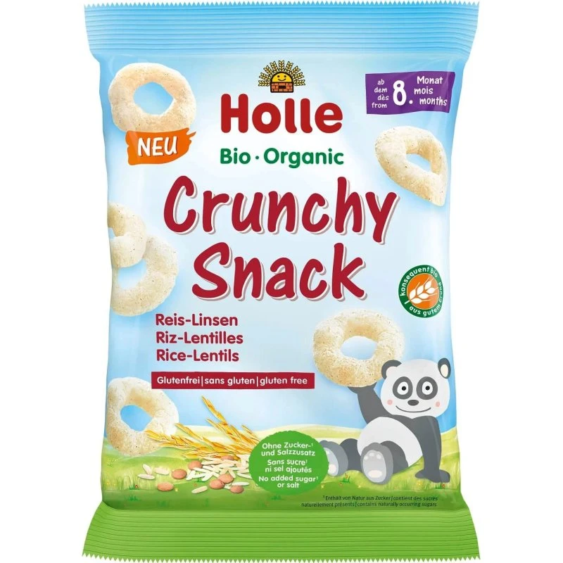 Holle Bio Knuspriger Snack mit Reis und Linsen, 25g