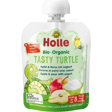 Holle Bio-Apfel-Birnenpüree mit Schildkrötenjoghurt, 85g