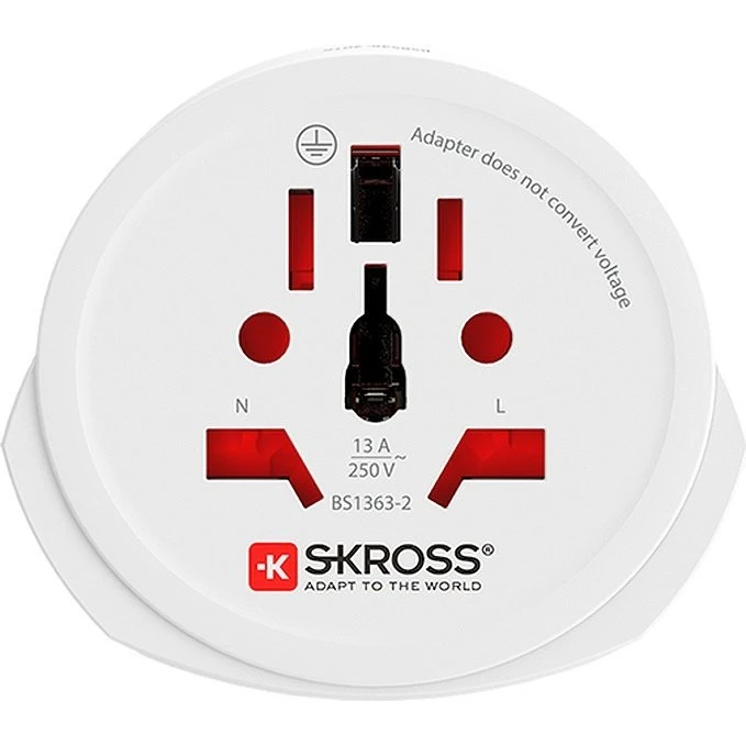 SKROSS World to Europe Reiseadapter Typ F/E für Stromtypen A-N