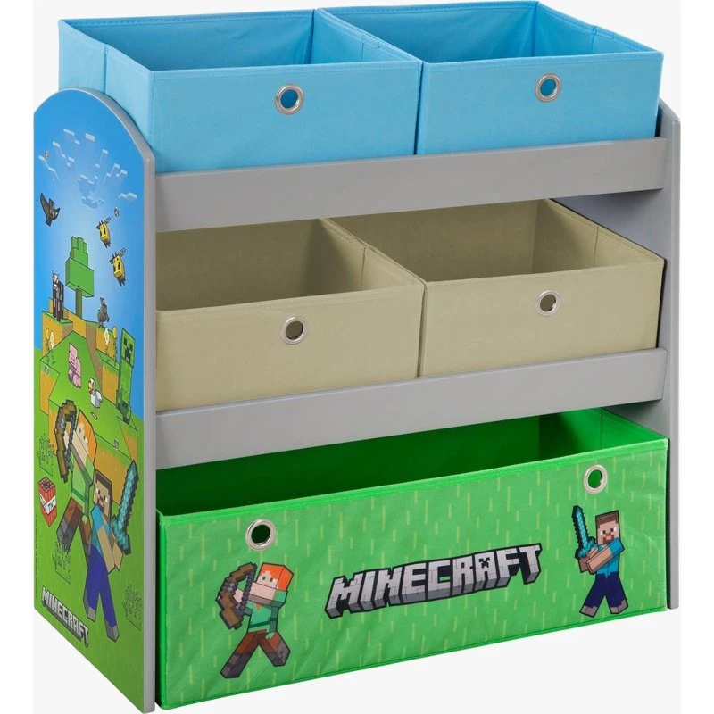 Roba Spielregal Minecraft mit 5 Stoffboxen