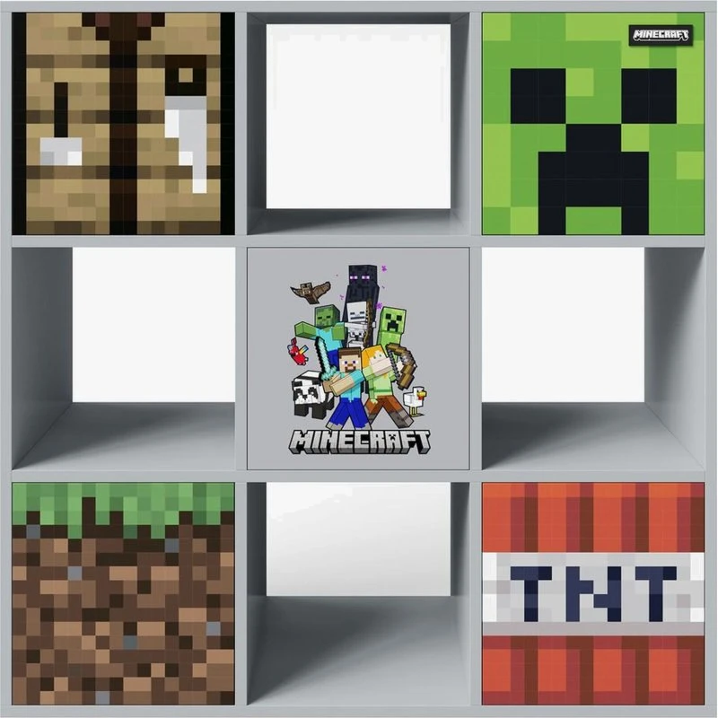 Roba Minecraft Regal mit 9 Fächern und 5 Push-Open Türen