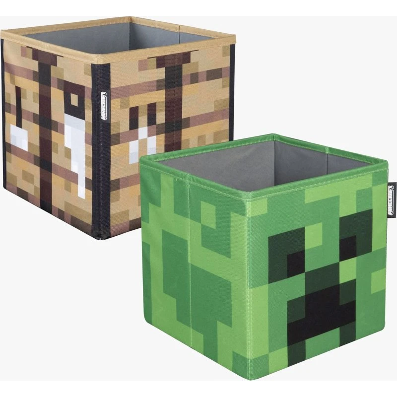 Minecraft Aufbewahrungsboxen 2er-Pack - Faltbare Spielzeugboxen