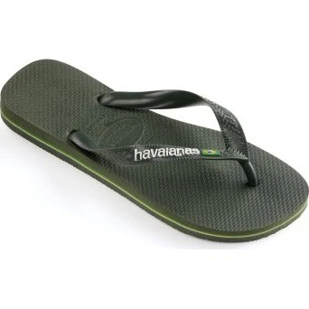 Havaianas Brasil Logo Flip-Flops Waldgrün Gr. 37/38