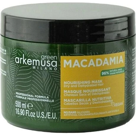 Green Arkemusa Milano Macadamia Haarmaske für trockenes Haar, 500 ml
