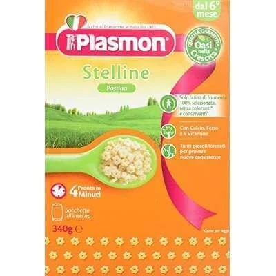 Plasmon Stelline-Nudeln für Babys ab 6 Monaten, 340 g