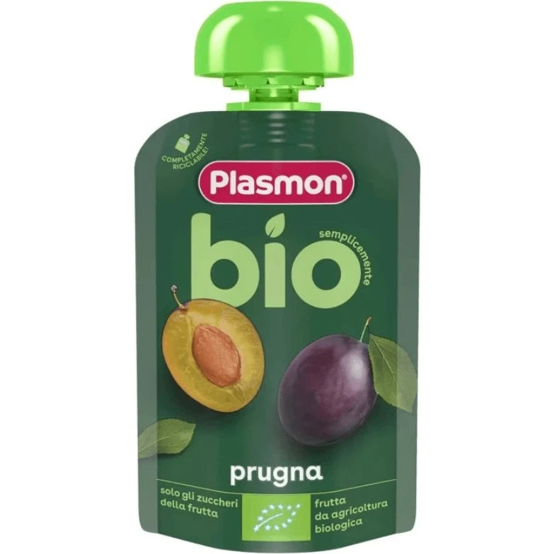 Plasmon Bio-Pflaumenpüree für Babys ab 6 Monaten, 100 g