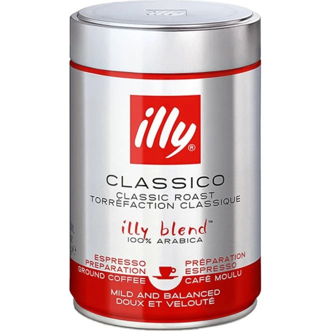 illy Classico Kaffee, 100% Arabica, gemahlen, 250g Dose
