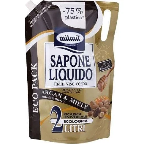 Milmil Flüssige Reserveseife mit Arganöl und Honig, 2L
