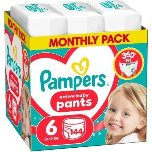 Pampers Active Baby Pants Windeln Nr. 6 (13-19 kg), 144 Stück