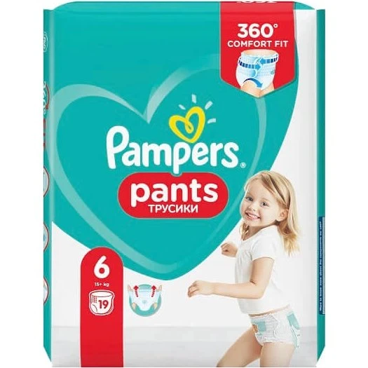 Pampers Windelhosen Nr. 6 Extra Large, Unisex, +16 kg, 19 Stück