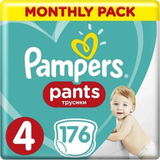 Pampers Pants Windelhosen Nr. 4, 9-15 kg, 176 Stück