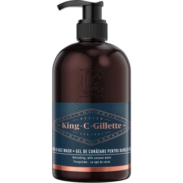 Gillette King C Bart- und Gesichtswaschgel, 350ml