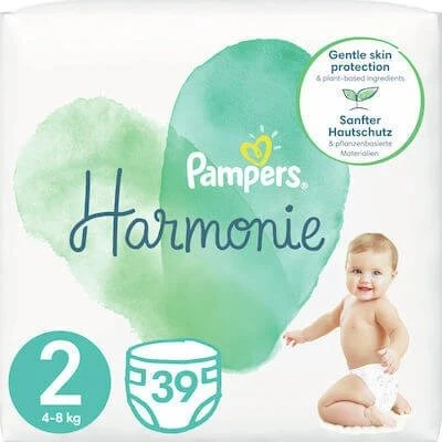 Pampers Harmonie Baby Windeln Nr. 2 (4-8kg), 39 Stück Value Pack