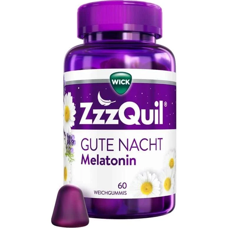 WICK ZzzQuil Gute Nacht Melatonin & Baldrian Weichgummis 60 Stk