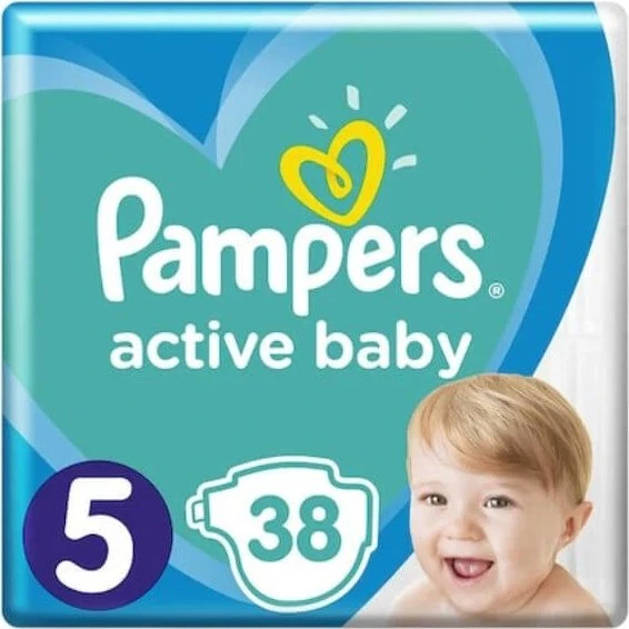 Pampers Active Baby Windeln, Größe 5 (11-16kg), 38 Stück