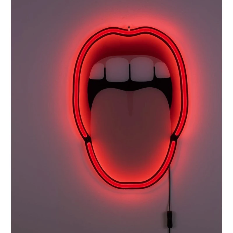 Seletti Tongue LED-Wandleuchte Pop-Art Design, 41x58cm