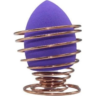 Make-up-Schwamm-Set mit Metallic-Halterung, Lila