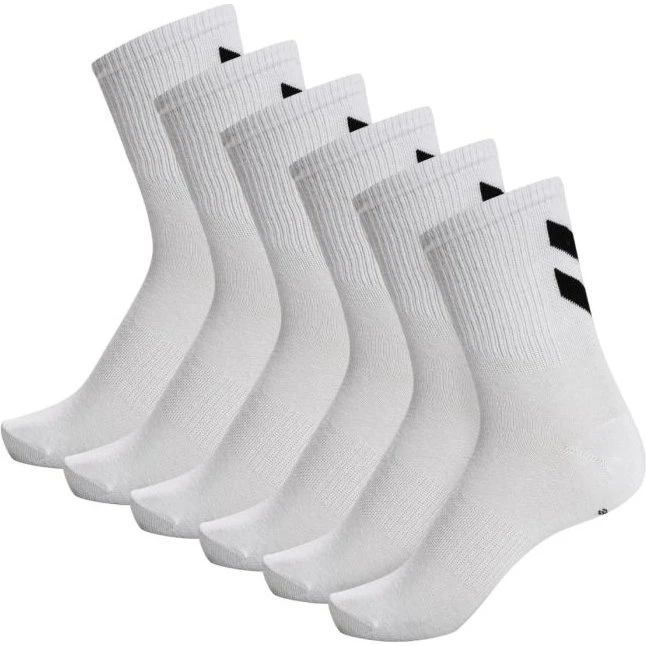 hummel Chevon Mid-Cut Socken 6er-Pack - Schwarz/Blau, Gr. M