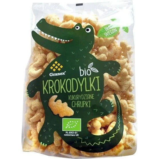 Granex Bio-Krokodile Mais-Chips mit Meersalz, 80 g