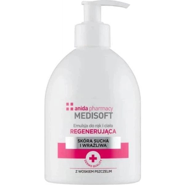 Anida Medisoft Hand- und Körperemulsion mit Spender, 500 ml