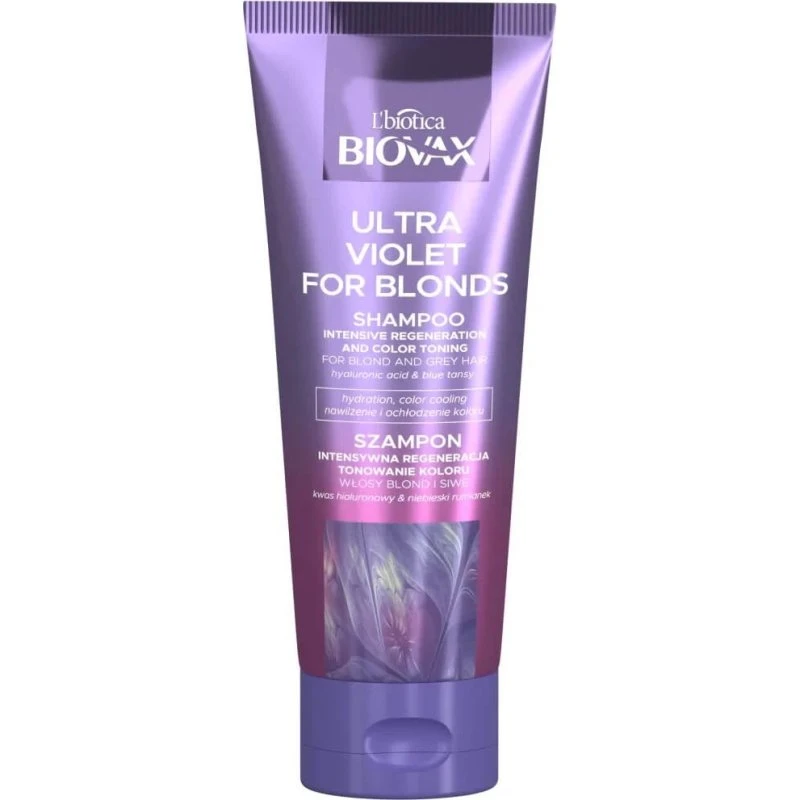 Biovax Regenerierendes tonisierendes Shampoo für blondes & graues Haar, 200ml