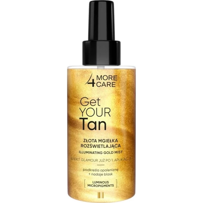 More4Care Get Your Tan! Goldener leuchtender Nebel, 150 ml