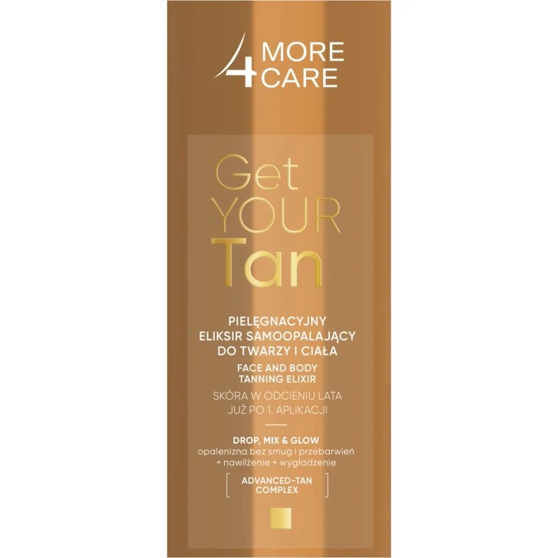 More4Care Get Your Tan! Selbstbräuner Elixier für Gesicht & Körper, 15ml