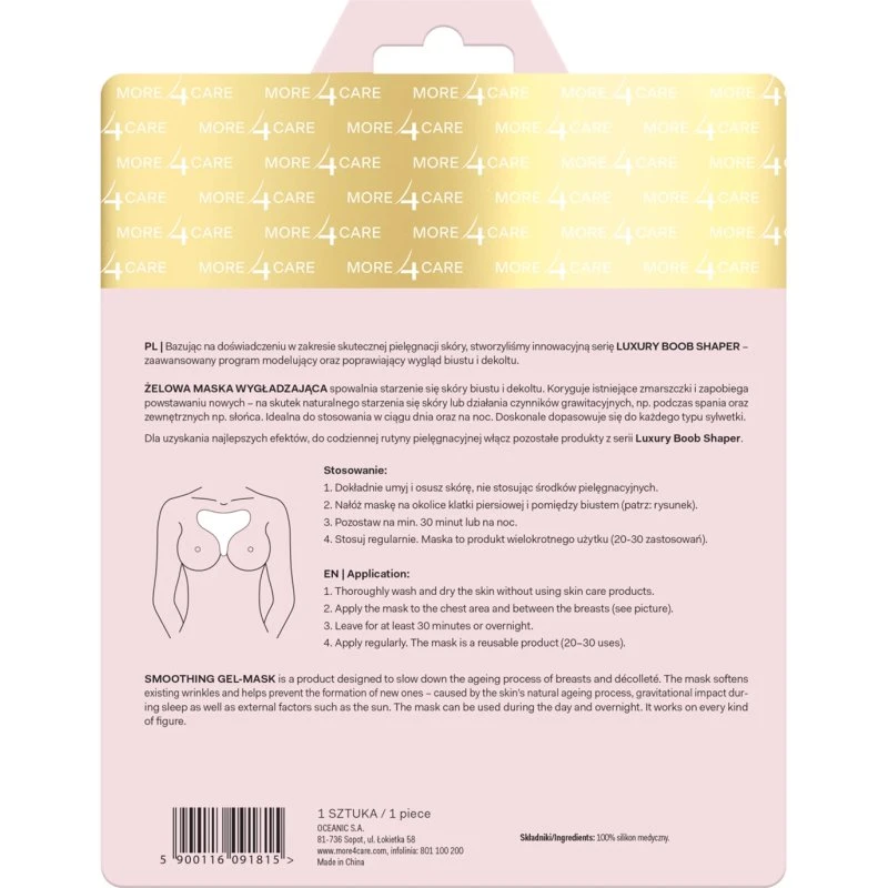More4Care Luxury Boob Shaper Gelmaske für Brust & Dekolleté