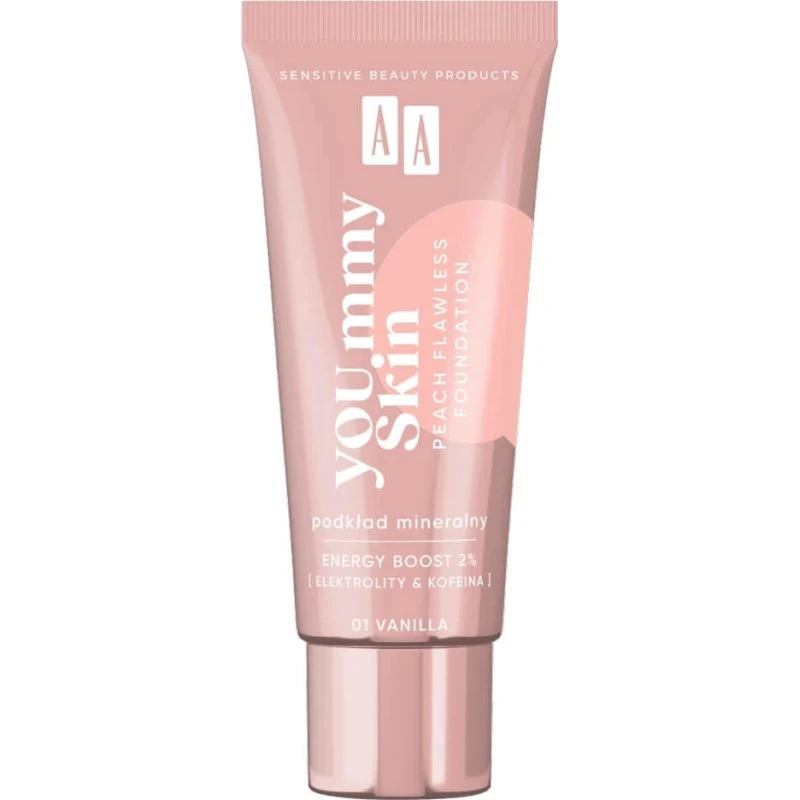 AA YOU.mmy Skin Pfirsich Makellose Mineral Foundation 01 Vanille, 30ml