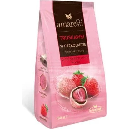 Eurohansa Erdbeeren in Amaresti Schokoladenmischung, 80g