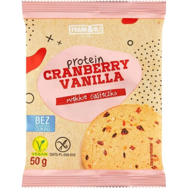 Frank&Oli Protein Weichkeks Cranberry & Vanille, 50g