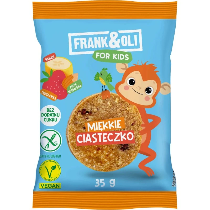 Frank&Oli For Kids Weichkeks Banane, Erdbeere & Mandelmus 35g