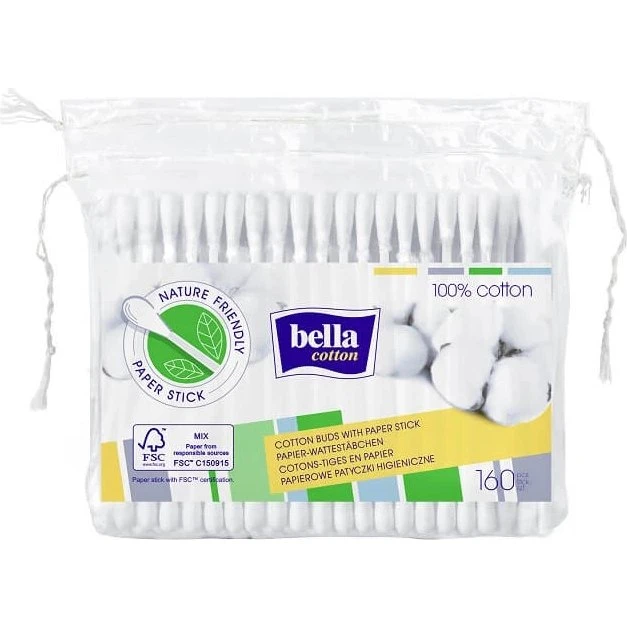 Bella Hygienische Ohrstäbchen, 160 Stück