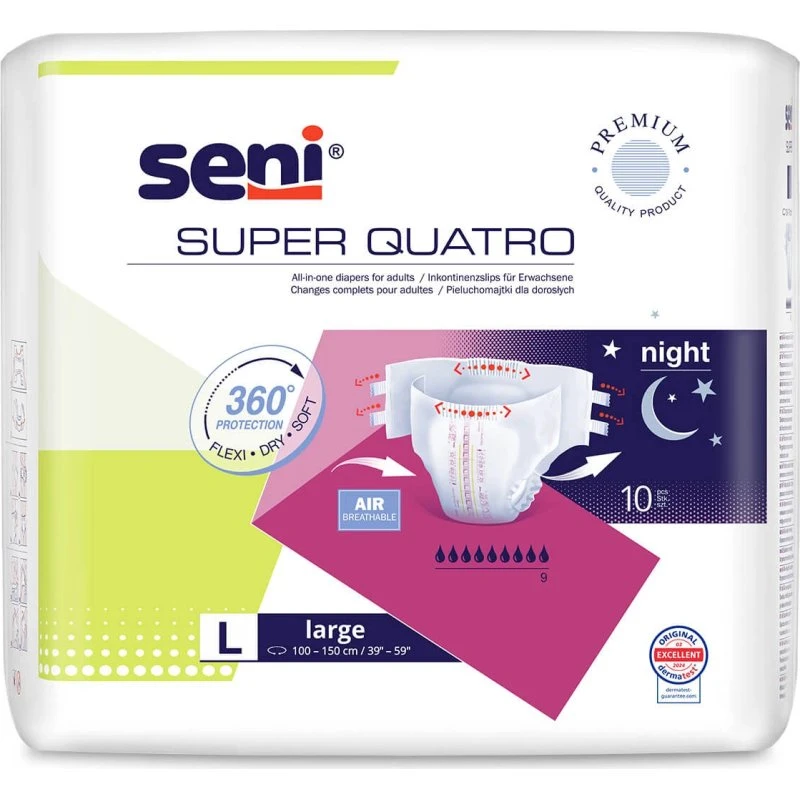 Super Seni Quatro Large Windelhose, 10 Stück, 100-150 cm
