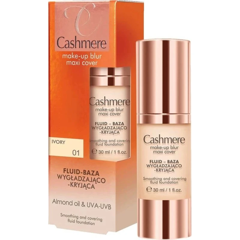Cashmere Make-Up Blur Maxi Cover Fluid-Base 01 Elfenbein, 30ml