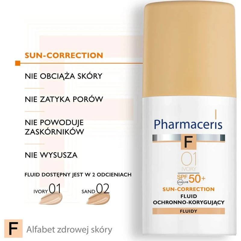 Pharmaceris F Sun-Correction Fluid 01 Ivory SPF 50+ (30 ml)