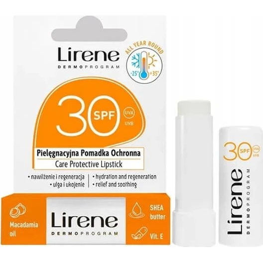 Lirene Lippenstift SPF 30 mit Macadamiaöl & Vitamin E, 4,6 g