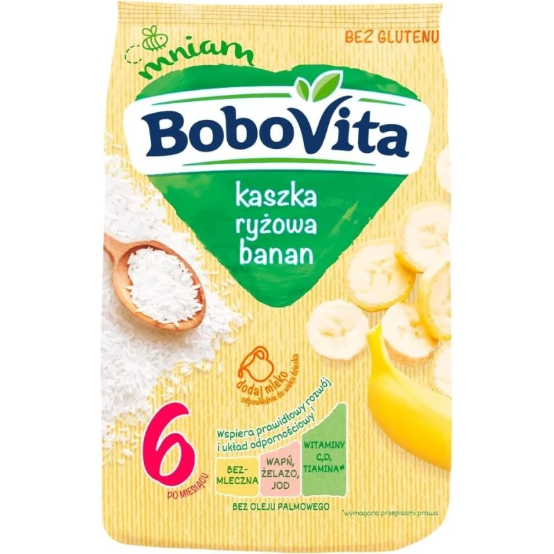 BoboVita Reismüsli Banane, milchfrei & glutenfrei, 180g
