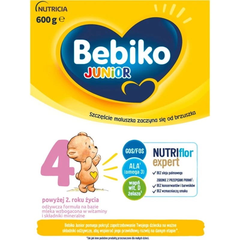 Bebiko Junior 4 Nutriflor Expert, Milchnahrung ab 2 Jahren, 600 g