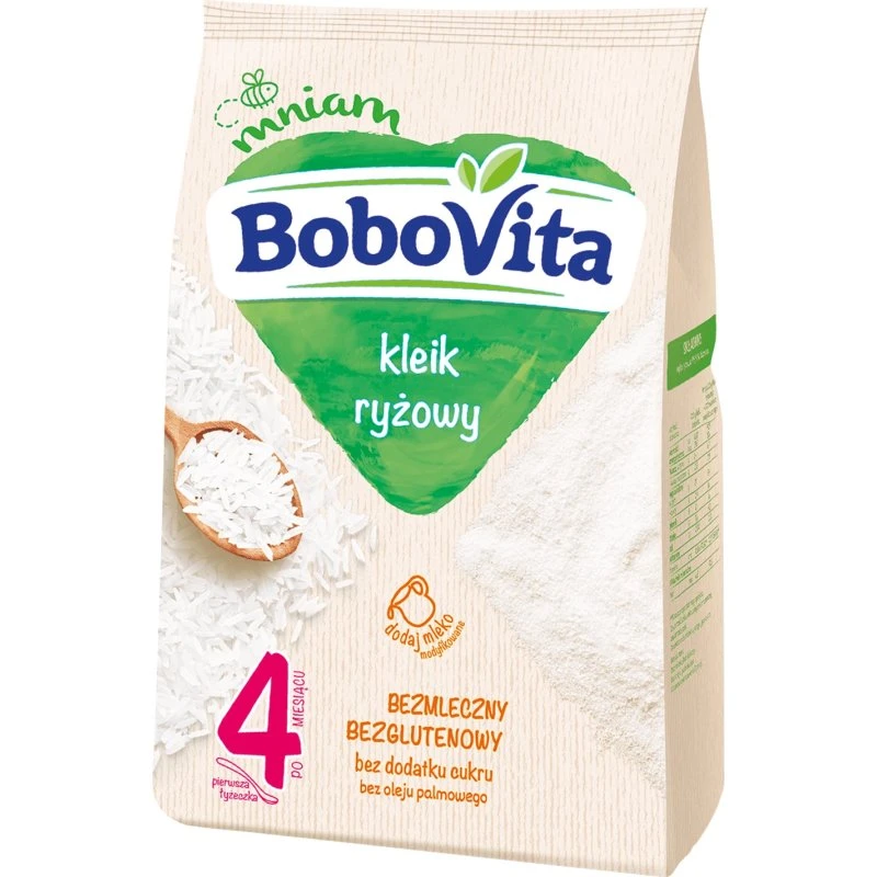 BoboVita Reisbrei, milchfrei & glutenfrei, ohne Zuckerzusatz, 160g