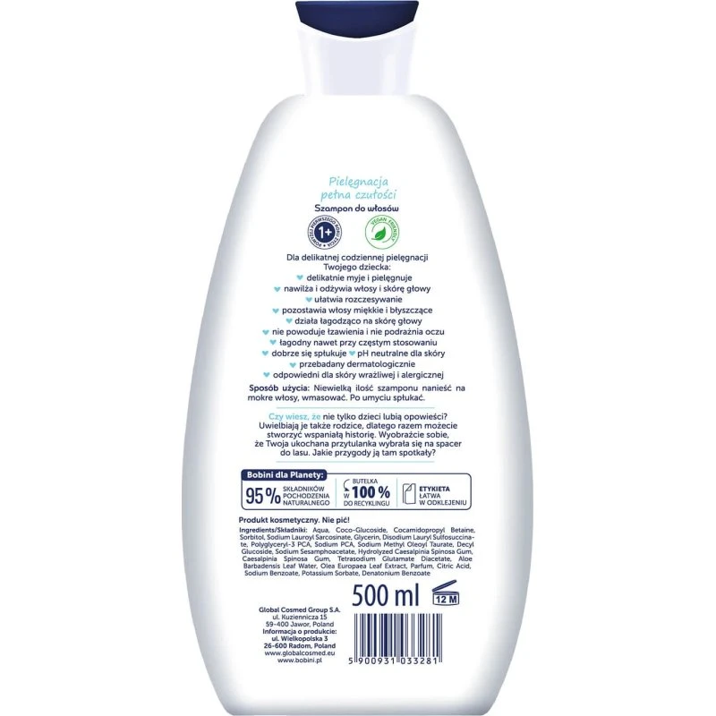 Bobini Kinder Haarshampoo, hypoallergen, 500ml