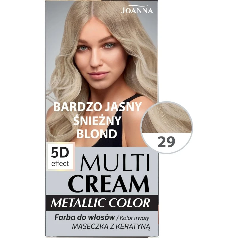 Joanna Multi-Creme Metallic Haarfärbemittel - Sehr Helles Schneeballblond 29