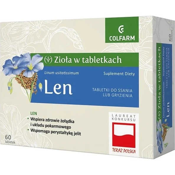 Kräuter in Tabletten Flachs, 60 Tabletten zum Kauen