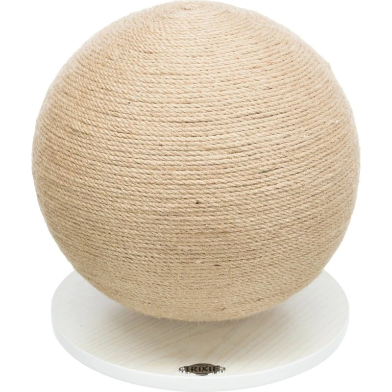 TRIXIE Kratzball auf Platte, Jute ø4 mm, MDF, 1,56 kg