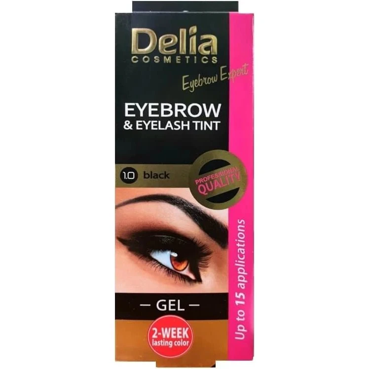 Delia Cosmetics Wimpern- und Augenbrauenfärbecreme Schwarz, 15 ml
