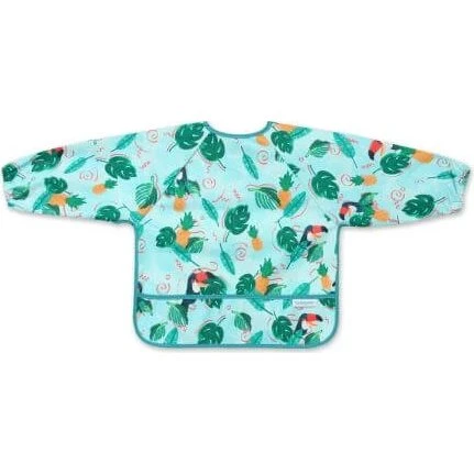 Babyono Baby-Lätzchen mit langen Ärmeln, Papageien-Motiv