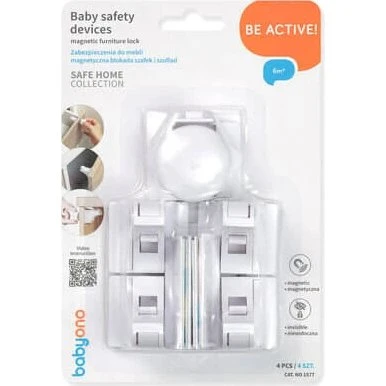 Babyono Kindersicherheitsset Magnet-Schloss, 4er-Pack